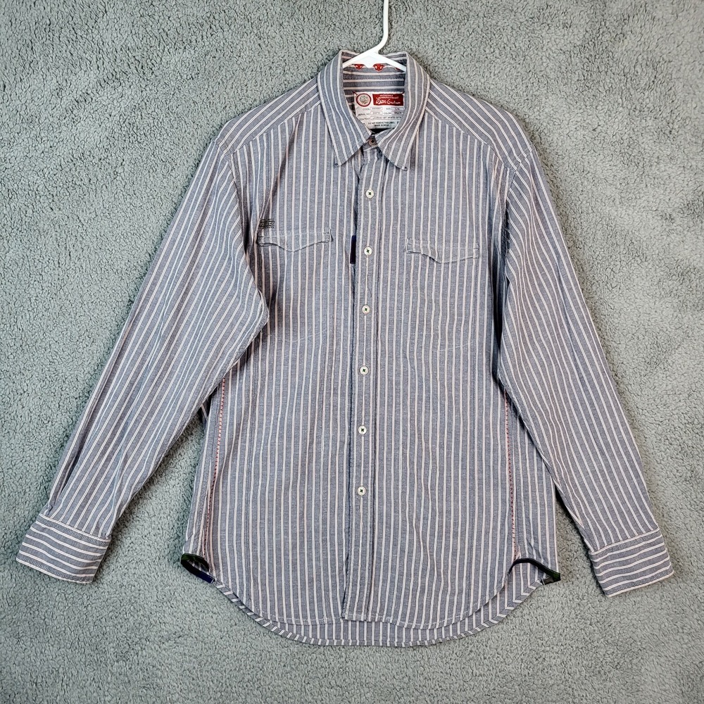 The FRESHLY LAUNDERED SHIRT By Robert Graham Men's stripes Size L/G